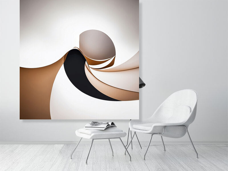Golden Lumina - Spiral Interlude by Lucas Vale – Giclée Print, a striking artwork designed to elevate any modern interior.