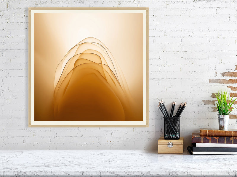 Golden Lumina - Golden Layers by Lucas Vale – Giclée Print, a striking artwork designed to elevate any modern interior.