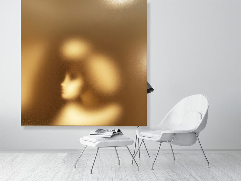 Golden Lumina - Etheral Portrait by Lucas Vale – Giclée Print, a striking artwork designed to elevate any modern interior.