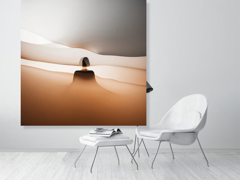 Golden Lumina - Silent Horizon by Lucas Vale – Giclée Print, a striking artwork designed to elevate any modern interior.