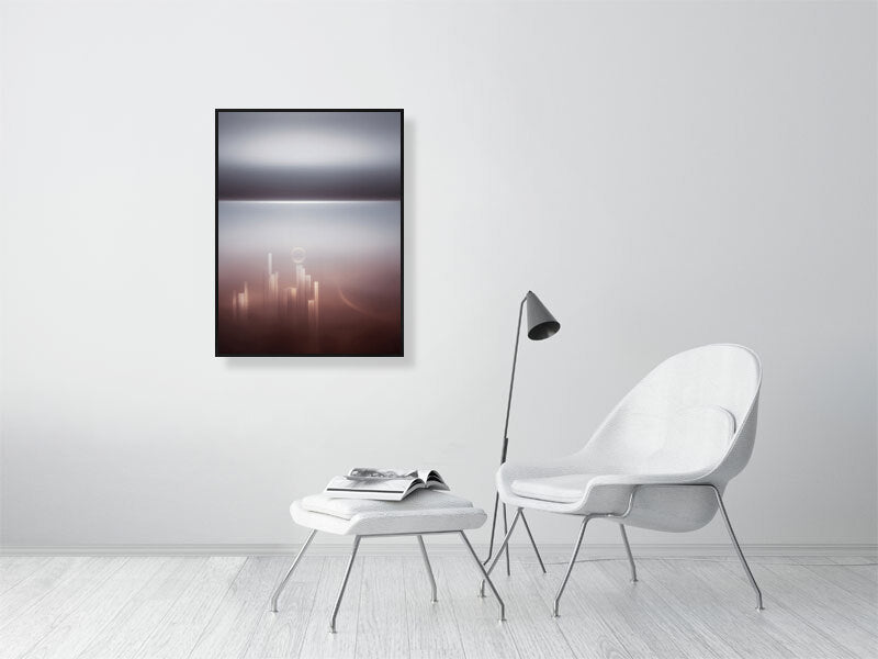 Ethereal Horizons - Pt 1 - Ascending Skyline by Lucas Vale – Giclée Print, a striking artwork designed to elevate any modern interior.