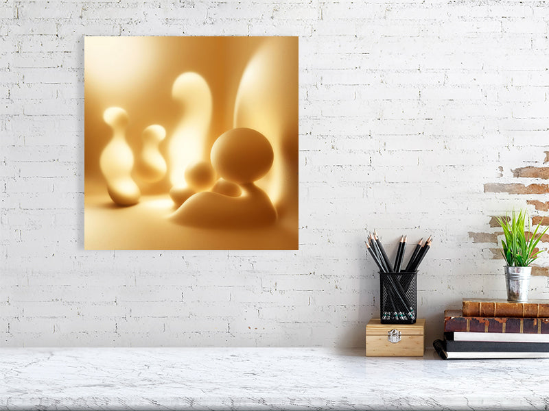 Golden Lumina - Golden Echoes by Lucas Vale – Giclée Print, a striking artwork designed to elevate any modern interior.