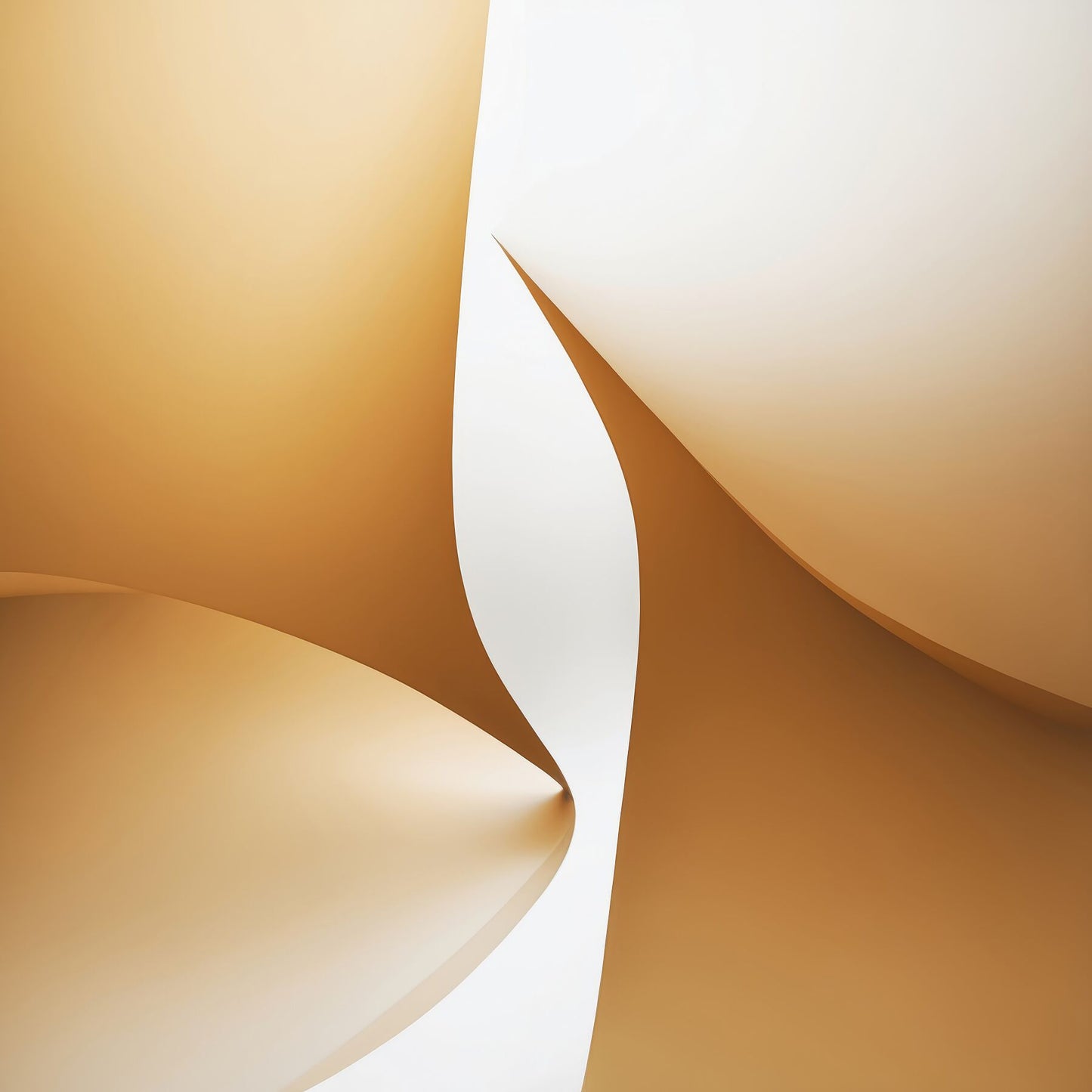 Golden Lumina - Golden Aperture by Lucas Vale – Giclée Print, 40cm x 61cm, 15.9in x 24.0in, Print Only, placed above a sleek desk in a modern workspace